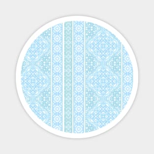 Sky Blue Decorative Boho Tile Pattern Magnet